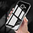 Silicone Transparent Mirror Frame Case 360 Degrees for Samsung Galaxy A9 (2016) A9000 Black