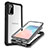 Silicone Transparent Mirror Frame Case 360 Degrees for Samsung Galaxy S20 5G Black