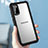 Silicone Transparent Mirror Frame Case 360 Degrees for Samsung Galaxy S20 5G Black