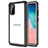 Silicone Transparent Mirror Frame Case 360 Degrees for Samsung Galaxy S20 Black