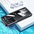 Silicone Transparent Mirror Frame Case 360 Degrees for Samsung Galaxy S21 Ultra 5G Black