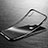 Silicone Transparent Mirror Frame Case 360 Degrees T02 for Apple iPhone X Black