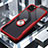 Silicone Transparent Mirror Frame Case 360 Degrees with Magnetic Finger Ring Stand for Apple iPhone 11 Pro Max Red