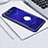 Silicone Transparent Mirror Frame Case 360 Degrees with Magnetic Finger Ring Stand for Huawei Honor V20 Blue