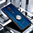 Silicone Transparent Mirror Frame Case 360 Degrees with Magnetic Finger Ring Stand for OnePlus 7 Pro Black
