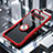 Silicone Transparent Mirror Frame Case 360 Degrees with Magnetic Finger Ring Stand for Samsung Galaxy S10 Plus Red