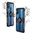 Silicone Transparent Mirror Frame Case 360 Degrees with Magnetic Finger Ring Stand for Xiaomi Mi 8