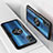 Silicone Transparent Mirror Frame Case 360 Degrees with Magnetic Finger Ring Stand for Xiaomi Mi 8