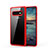 Silicone Transparent Mirror Frame Case Cover A02 for Samsung Galaxy S10 Plus Red