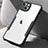 Silicone Transparent Mirror Frame Case Cover for Apple iPhone 13 Black
