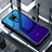 Silicone Transparent Mirror Frame Case Cover for Huawei Nova 5i Pro Blue