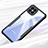 Silicone Transparent Mirror Frame Case Cover for Huawei Nova 8 SE 5G Black