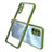 Silicone Transparent Mirror Frame Case Cover for Realme 7 Pro Green