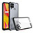 Silicone Transparent Mirror Frame Case Cover for Realme C15