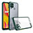 Silicone Transparent Mirror Frame Case Cover for Realme C15