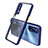 Silicone Transparent Mirror Frame Case Cover for Realme Narzo 20 Pro Blue