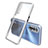 Silicone Transparent Mirror Frame Case Cover for Realme Narzo 20 Pro Silver