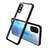 Silicone Transparent Mirror Frame Case Cover for Realme X7 5G Black