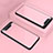 Silicone Transparent Mirror Frame Case Cover for Samsung Galaxy A80 Rose Gold