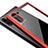 Silicone Transparent Mirror Frame Case Cover for Samsung Galaxy Note 10 5G Red