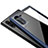 Silicone Transparent Mirror Frame Case Cover for Samsung Galaxy Note 10 Blue