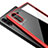 Silicone Transparent Mirror Frame Case Cover for Samsung Galaxy Note 10 Red