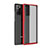 Silicone Transparent Mirror Frame Case Cover for Samsung Galaxy Note 20 5G Red