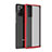 Silicone Transparent Mirror Frame Case Cover for Samsung Galaxy Note 20 Ultra 5G Red