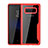 Silicone Transparent Mirror Frame Case Cover for Samsung Galaxy Note 8 Red