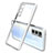 Silicone Transparent Mirror Frame Case Cover for Vivo V20 SE White
