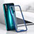 Silicone Transparent Mirror Frame Case Cover H01 for Huawei Honor 20 Blue