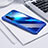 Silicone Transparent Mirror Frame Case Cover H01 for Huawei Nova 6 5G Blue