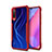 Silicone Transparent Mirror Frame Case Cover H01 for Xiaomi Mi A3 Red