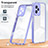 Silicone Transparent Mirror Frame Case Cover H01P for Realme C35