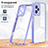 Silicone Transparent Mirror Frame Case Cover H01P for Realme Narzo 50A Prime