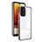 Silicone Transparent Mirror Frame Case Cover H01P for Xiaomi Poco M5S Black