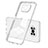 Silicone Transparent Mirror Frame Case Cover H01P for Xiaomi Poco X3 NFC White