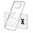 Silicone Transparent Mirror Frame Case Cover H01P for Xiaomi Poco X3 Pro