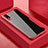 Silicone Transparent Mirror Frame Case Cover H02 for Huawei P20 Red
