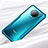 Silicone Transparent Mirror Frame Case Cover H02 for Xiaomi Redmi K30 Pro 5G Cyan