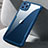 Silicone Transparent Mirror Frame Case Cover H03 for Apple iPhone 12 Pro Blue