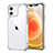 Silicone Transparent Mirror Frame Case Cover H04 for Apple iPhone 12 Clear