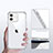 Silicone Transparent Mirror Frame Case Cover H04 for Apple iPhone 12 Mini