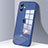 Silicone Transparent Mirror Frame Case Cover H06 for Apple iPhone 12 Mini Blue