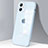 Silicone Transparent Mirror Frame Case Cover H06 for Apple iPhone 12 Mini Mint Blue