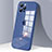 Silicone Transparent Mirror Frame Case Cover H06 for Apple iPhone 12 Pro Blue