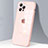 Silicone Transparent Mirror Frame Case Cover H06 for Apple iPhone 12 Pro Pink