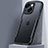Silicone Transparent Mirror Frame Case Cover M01 for Apple iPhone 13 Dark Gray