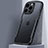 Silicone Transparent Mirror Frame Case Cover M01 for Apple iPhone 13 Pro Dark Gray