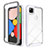 Silicone Transparent Mirror Frame Case Cover M01 for Google Pixel 4a White